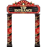 3 Pcs Casino Movie Night Porch Sign Banner Movie Casino Theme Party Decorations Vip Door Entrance Banner Movie Theater Welcome Porch Sign Red Carpet Party Decoration(Movie Night)