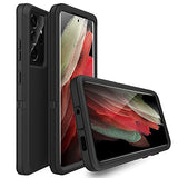 Case Compatible with Galaxy S21 Ultra Case, 3-Layer Super Full Heavy Duty Body Bumper Cover/Shock Protection/Dust Proof, Designed for Galaxy