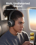 soundcore Space One Pro by Anker, Foldable Over-Ear Headphones for Travel and Work, Adaptive ANC, Hi-Res LDAC, Comfortable Fit, 60H Playtime, 5-Min