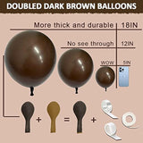 Dark Brown Balloon Garland Kit – 18" 12" 5" Chocolate & Coffee Boho Party Decor