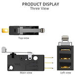 Hinge Roller Lever Waterproof Momentary Push Button Micro Limit Switch 1No 1Nc Spdt Snap Action Mini Switches 3 Pins 1 Pc For Arduino, Appliance And Electronic Equipment