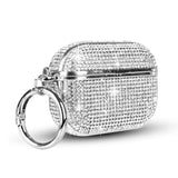 For Airpods 4 Diamond Case Rhinestone Bling Glitter Crystal Shiny Sparkle Cute Cover For Girls Women Wireless Charging Luxury Skin For Apple Airpods 4 Silver