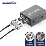 2ft BNC Male to Male HD HDSDI 3G 4K 6K Video Cable for Splitter Converter Monitor Switcher, Supports HD-SDI/3G-SDI Video (2-Pack)