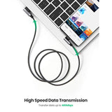 UGREEN USB to USB C Cable 90 Degree USB C Fast Charging Cord Compatible with iPhone 16/16 Plus/16 Pro/16 Pro Max/15/Samsung Galaxy S10/S10+/Pixel 7/6a/LG G8/G7/Pixel/Switch, etc, 1.6FT