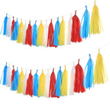 20Pcs Carnival Circus Tassels Garland Tissue Paper Tassel Banner For C