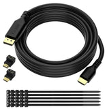 4K Displayport To Hdmi Cable 50 Feet, 24Awg Bare Copper Wires, Dp To Hdmi Male