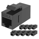 Cat6 Keystone Coupler Rj45 Ethernet Jack Insert 10 Pack Coupler Female To Fema