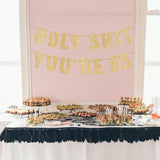 65Th Birthday Decorations For Men & Women, Funny 65 Years Old Party Sign 65 Birthday Gifts For Her & Him, Pre-Strung 65Th Party Banner - Gold Glitter