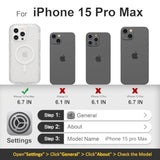 Clear Heavy Duty Magnetic Case for iPhone 15 Pro Max Phone Cases
