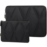 Voova Puffy Laptop Sleeve Case 15.6 16 Inch Compatible with MacBook Pro 16 M1/M2/M3/M4 Max 2019-2025, 15.6-16” Hp Lenovo Acer Asus, Cute Computer Cover Bag with Accessories Pouch, Black