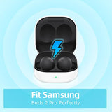 3 Pairs Memory Foam Ear Tips For Samsung Galaxy Buds 2 Pro, Super Comfort & Anti-Slip Replacement Ear Tips, No Silicone Eartips Pain, With Storage Box And Fit In The Charging Case, Black | Medium