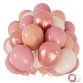 68 Pcs Retro Pink Nude Party Balloons 12Inch Dusty Pink Metallic Rose Gold Balloon Beige Blush Latex Ballons For Girls Birthday Wedding Baby Shower Party Decorations.