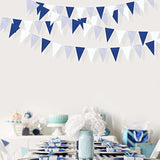 30 Ft Navy Blue White And Silver Party Decorations Royal Blue Triangle
