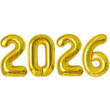 40in Gold 2026 Foil Number Balloons for New Year & Graduation Party
