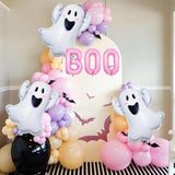 Halloween Balloon Set Pink BOO Foil Balloons for Spooky Birthday Party Decorations