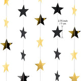 130 Feet Glitter Star Garland Banner Decoration Bright Hanging Bunting
