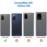 JETech Slim Fit Case for Samsung Galaxy S20 5G, TPU Material, Thin Phone Cover with Shock-Absorption and Carbon Fiber Design (Black)