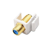 Cable Matters 5 Pack RG6 Keystone Jack Insert, Coaxial Keystone Jack Insert Gender Changer