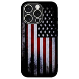 Compatible With Iphone 16 Pro Case American Flag Pattern Military-Grade Drop Protection Non-Slip Sides Anti-Scratch Back Shockproof Lightweight Slim Case For Iphone 16 Pro