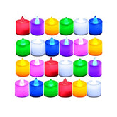24 Pack Flameless Tealight Candles, 7 Color Changing Battery Operated Led Tea Lights, Electronic Fake Candles, Decorations For Wedding, Party, Christmas, Halloween (7 Color Changing)