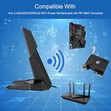 External 2.4G/5G/6Ghz Wifi 6 6E Tri-Band Magnetic Base Replacement Antenna For Gigabyte Aorus Z790 B650 B550 B450 B560I Asus Rog Strix, Aorus Pro Ax/Aorus Pro X Series,