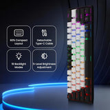 Portable 60% Mechanical Gaming Keyboard, Rgb Backlit 61 Keys Ultra-Compact Game Keyboard With Mouse, Mini Wired Computer Keyboard With Red Switch For Windows, Mac, Laptop, Pc