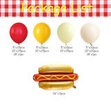 135pcs Hot Dog Party Balloon Garland Kit with Red & Yellow Balloons