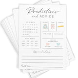 Baby Predictions & Advice Cards For New Parents – Baby Shower Game, Wishes For Mommy & Daddy, Gender Reveal Boy Or Girl, Modern Minimal Design, 30 Cards