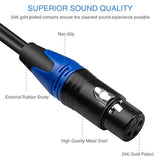 Dual Female Xlr To Dual Rca Cable, Heavy Duty 2-Xlr Female To 2 Rca/Phone Plug Male Hifi Stereo Audio Connection Microphone Cable Interconnect Lead Wire - 5 Feet /1.5 Meters