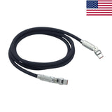 Usb-C To Usb-C, 100W Fast Charging, Swiveling Braided Cable For Macbook Pro, Iphone 16 Pro, Ipad Pro, Galaxy S25 Ultra, Pixel Pro, 6 Ft (1.8 M)