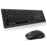 M9300 Wireless Keyboard Mouse Combo, Scissor-Switch Keys, 2-In-1 Usb Receiver And Two Bluetooth, Multi Device Silent Design For Computer, Laptop, Macbook And Ipad.