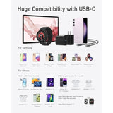 Anker 25W USB-C Super Fast Charger, Anker Charger (Non-Foldable) with USBC Cable, Supports PPS Fast Charging for Samsung Galaxy S23 Ultra/S23+/S23/S22/S21/S20/Note 20, & More 2Pack 5ft Cable Included