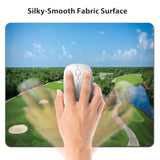 9.5"X 7.9" Mouse Pad (Golf Course Scene), Non-Slip Mat For Desk, Smooth Surface For Gaming & Office Work, Panoramic Real Picturesque Of A Field Forest Greenery In The Open