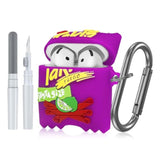 Cute 3D Cartoon Funny Airpods 4 Case - Food Design Silicone Protection Cover Compatible With Airpods 4Th Generation - Purple