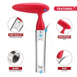 Premium Apple Corer Tool - Easy To Use And Clean - Sturdy Apple Core Remover With Sharp Serrated Blades - Stainless Steel Corers For Apple And Pear - Core Fruits With Ease(Red)