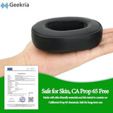 Geekria QuickFit Replacement Ear Pads Compatible with Skullcandy Crusher Wireless, Crusher EVO, Crusher ANC, Hesh3, HeshEVO, HeshANC, Venue ANC Headphones, Ear Cushions (Black)