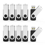 10 Pack 8Gb Usb Flash Drive Flash Drives Usb 2.0 Thumb Drive Memory Stick Zip Drives Bulk (8Gb, 10 Pack, Black)