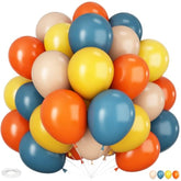 60 Pcs Retro Color Balloon Set: Boho Party Decor