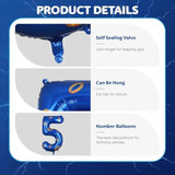 40 Inch Giant Navy Blue Number 5 Foil Balloon Mylar 5Th Birthday Video Game Decor