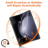 [2Set 6Pcs Galaxy Z Fold 5 Screen Protector, 2 Inner Tpu Privacy Films + 2 Outer Tempered Glass + 2 Camera Lens Protecters With Positional Mouting Frame