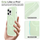Magnetic for iPhone 13 Pro Case, Compatible with MagSafe Cute Wave Non-Slip Translucent Matte Easier Grip Shockproof Phone Case for iPhone 13 Pro,