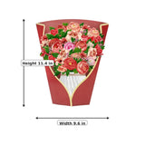 3D Flower Bouquet Card, Colorful Peony Greeting Card With Envelope And Note Card For Birthday, Mother’S Day, Get Well, Anniversary