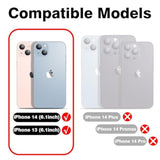 For Iphone 14 And Iphone 13 Case Clear 6.1 Inch With Pattern Design, Protective Slim Tpu Cover + Shockproof Bumper For Women And Girls (Tiny Flowers/Blue)