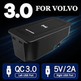 Wireless Car Charger For Volvo Xc90 Xc60 V90 V60 S90 S60 Accessories, Car Wireless Charging Pad With Qc 3.0 Usb Port (Without Light)