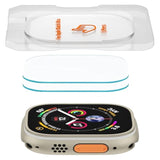 2-Pack Tempered Glass Screen Protector,Screen Protector Waterproof Hd With Self-Aligning Mounting Frame, Compatible With Apple Watch Ultra 1/2/3 49Mm