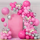 Pink And Silver Balloon Arch Kit - 18 Inch, Pack Of 134 | Pink And Silver Balloons | Graduation Decorations 2025