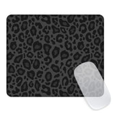 Square Aesthetic Black Leopard Mouse Mat Premium Textured Mouse Pads For Office Laptop,Washable Square Mousepads With Extended Stitched Edges Non Slip Rubber Base