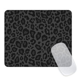 Square Aesthetic Black Leopard Mouse Mat Premium Textured Mouse Pads For Office Laptop,Washable Square Mousepads With Extended Stitched Edges Non Slip Rubber Base