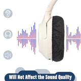 100 Pcs Headphone Ear Covers Disposable Sanitary Non-Woven Earpads Black Stretch Earphone Earcup Protector, M, 8 Cm/ 3.1 Inch