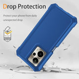 Cricket Outlast 5G 2024 Phone Case - At&T Motivate Pro 5G Case With Tempered Glass Screen Protector, Slim Soft Silicone Full-Body Protective Cover (Blue)